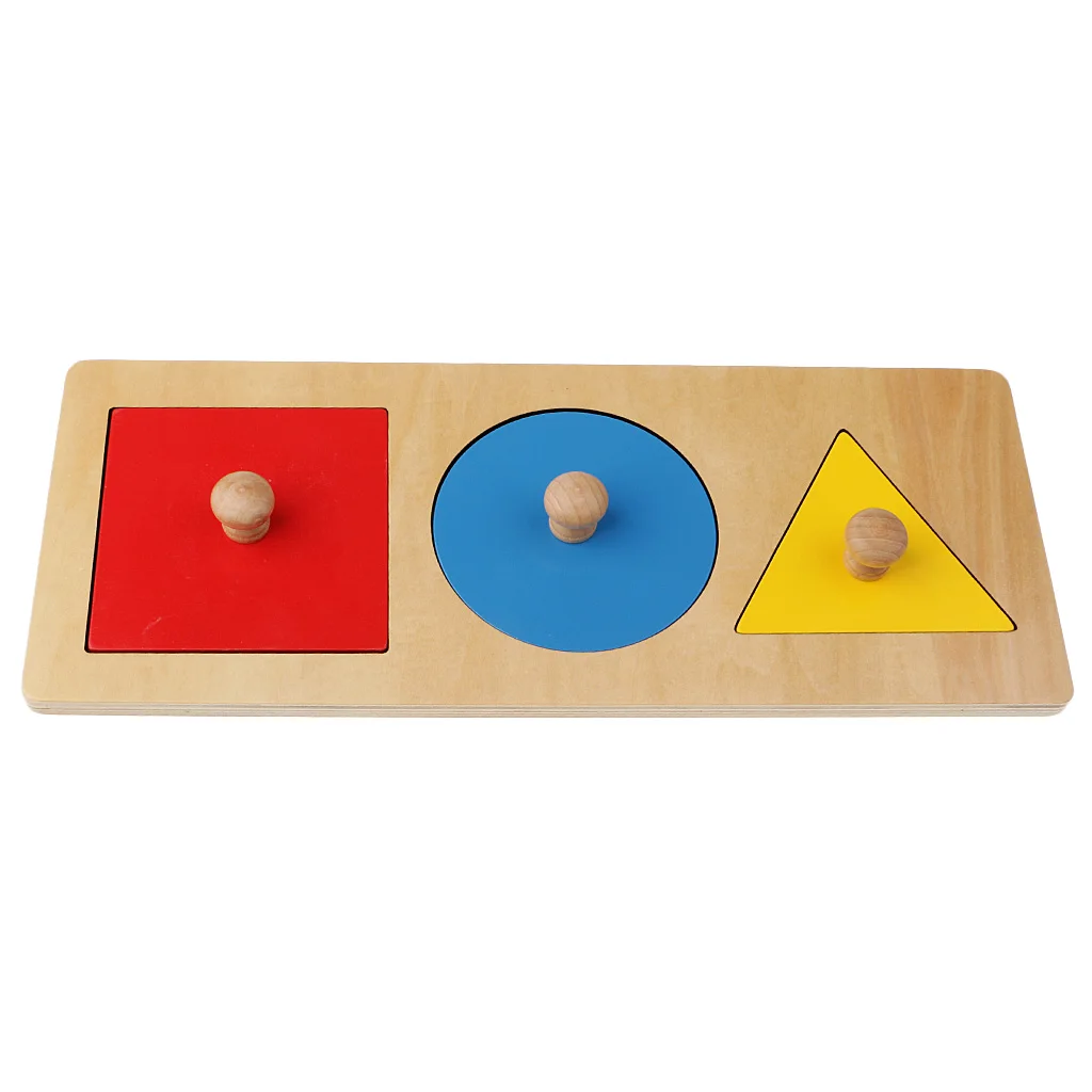 Early Education Teaching Material Montessori Geometry Puzzles Toys Cultivate Sensing And Matching for Babies