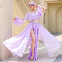 Belly Dance Professional Robe Clothes for Women Folk Fairy Elegant Court Dance Muwashahat Performance Suit Muwashahat Outfit