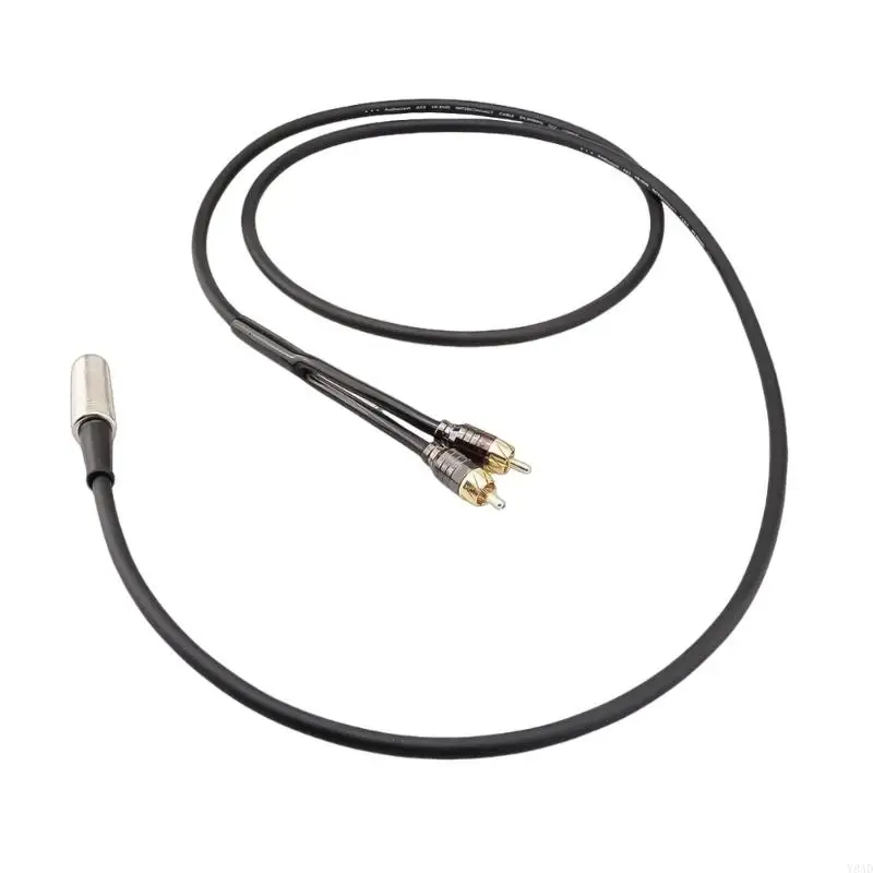 Y8AD Upgrades 5Pin DIN Male to Double Male Sound Adapter Cable, High Fidelitys Sound for Stereo Systems,50cm/100cm/150cm