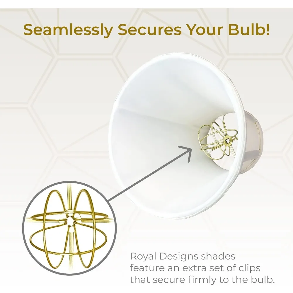 غطاء مصباح أساسي من True Bell بمشبك دائري 4x8x7.25 أبيض مكون من قطعتين لإكسسوارات الإضاءة المنزلية #3