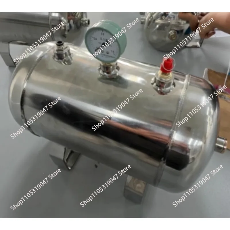 Air Compressor Pressure Box Buffer Tank, G1/4 Interface, 5L 304 Stainless Steel Air Tank