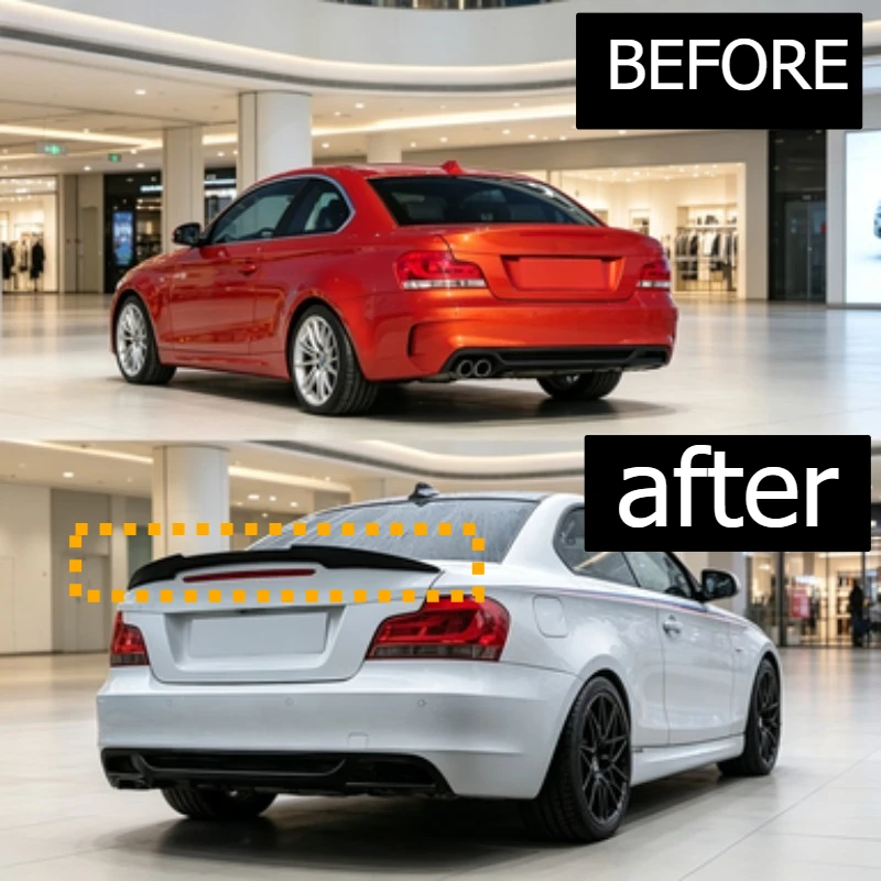 

For BMW 1 Series E82 E88 Coupe 2008 2009 2010 2011 2012 2013 Rear Roof Spoiler Wing Car Rear Trunk Spoiler