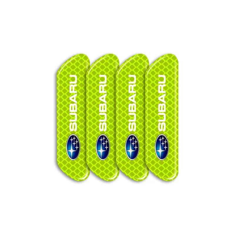 4 قطعة باب السيارة تحذير السلامة علامة عاكسة ثلاثية الأبعاد ملصق اكسسوارات السيارات لسوبارو فورستر SG SJ SH Crosstrek ليجاسي تريبيكا XV