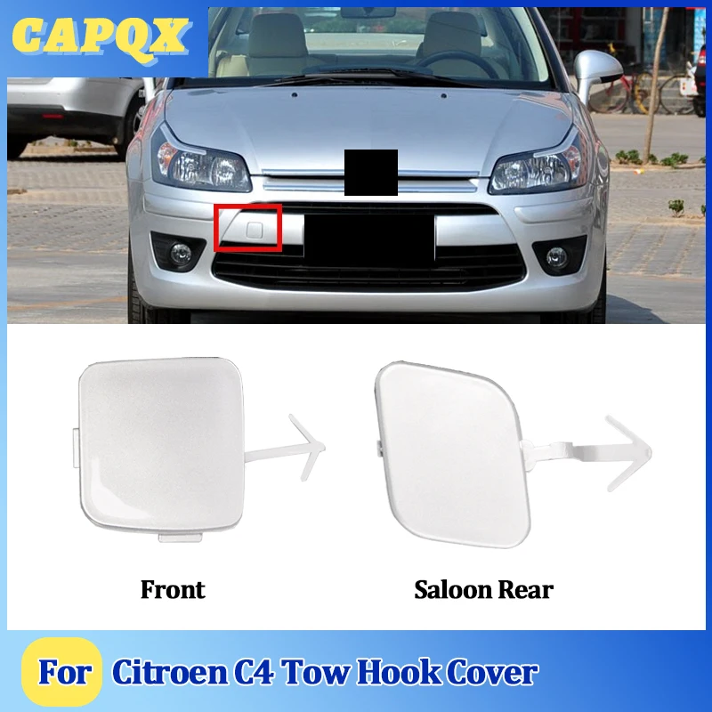 For Citroen C4 2009 10 11 Bumper Trailer Cover Tow Bracket Cover Bumper Tow Hook Cover Cap