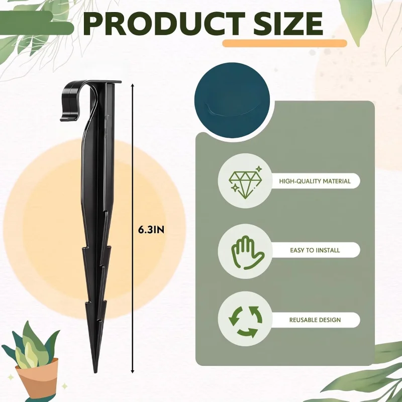 PE Pipe Ground Fixing Stake, Garden Irrigation Tubing Support Bracket, Anti-displacement Pipe Holder Accessories