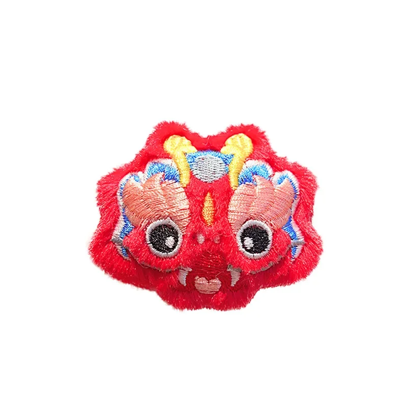 New China-Chic Style Lion Awakening Plush Brooch Animals Soft Stuffed Plush Toys Hobbies Exquisite Kawaii Backpack Decoration