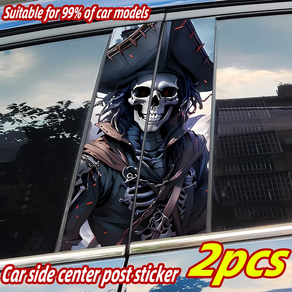 

Pirate Car Stickers Skull Auto B-pillar Car Center Column Decor Cover Scratches Waterproof Sunscreen Vinyl Decals Accessories