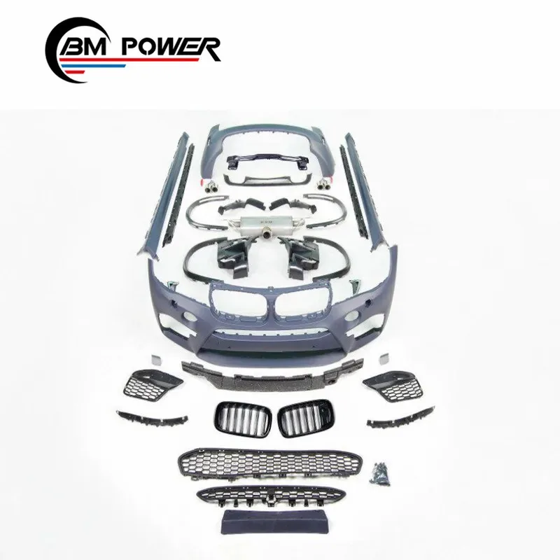 

High Quality PP Material X5 F15 M Style Body Kit for X5 F15 to X5M Style with Front Bumper Grill Exhaust System and Rear Bumper