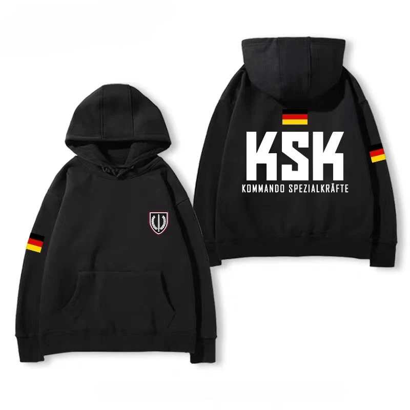 الجيش الألماني قيادة القوات الخاصة الألمانية KSK مقنعين البلوز y2k الرجال الخريف والشتاء ملابس فضفاضة غير رسمية #5