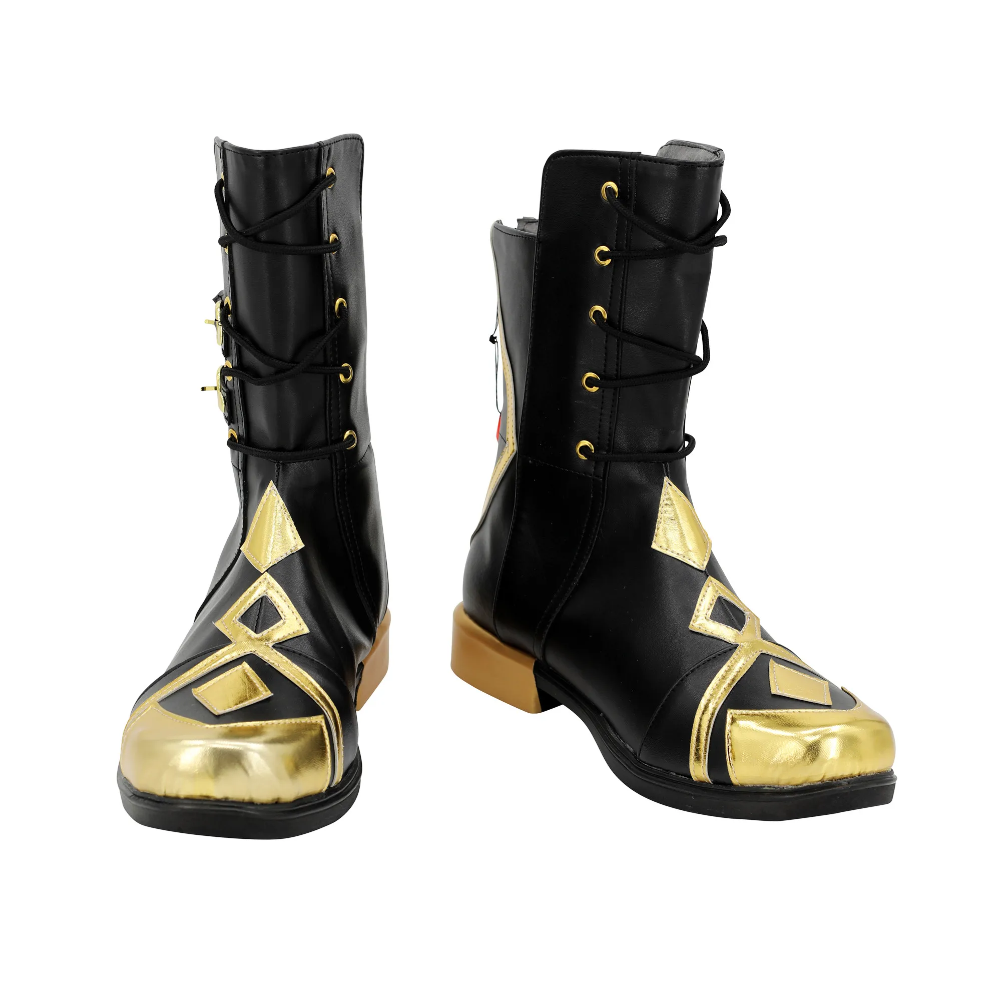 

Game Genshin Impact Arlecchino Cosplay PU Leather Shoes Boots Halloween Cosplay Prop Custom Made