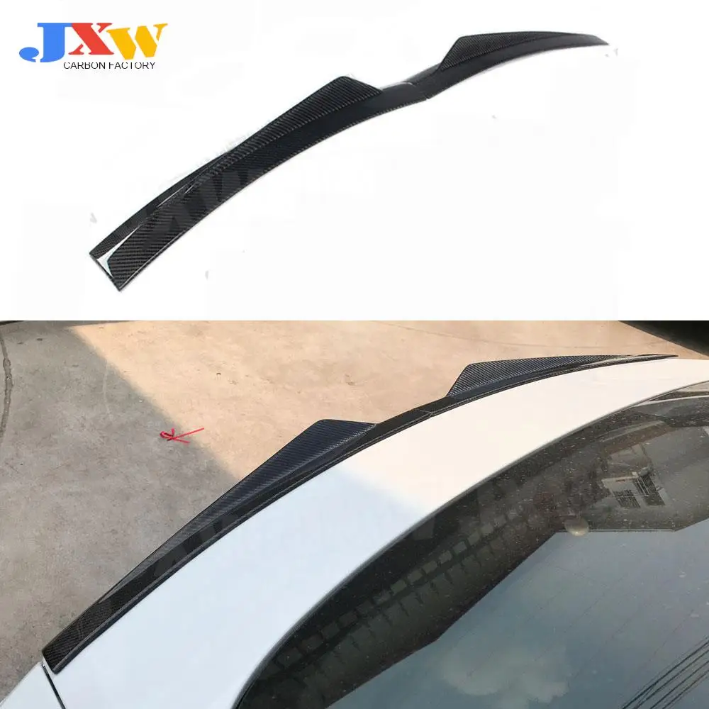 

2PCS Carbon Fiber Rear Spoiler Fin Wings For Porsche Panamera 971 2017-2019 Forged Carbon Boot Trunk Trim Sticker