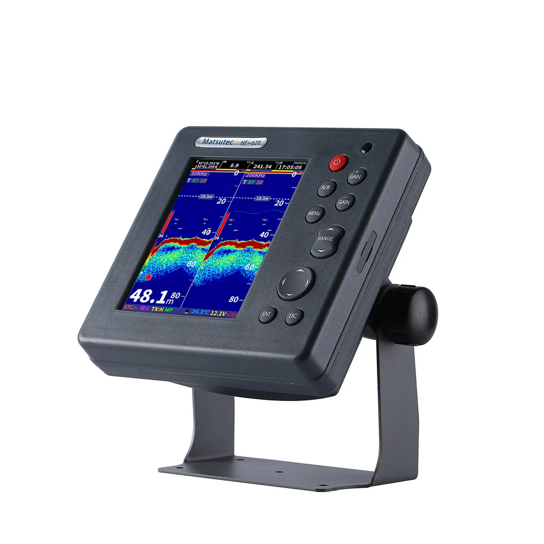 Matsutec 6-inch HF-620 MARINE COLOR ECHO SOUNDER Fishfinder Dual Frequency Fish Finder Ultrasound Echo Sounder Certified Marine