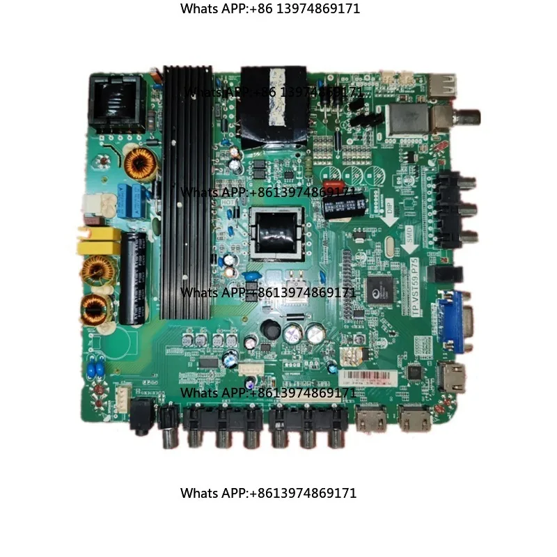 TP.VST59.P75  Three in one TV motherboard tested well compatible with LED screen for 1920x1080 with remote control 900ma