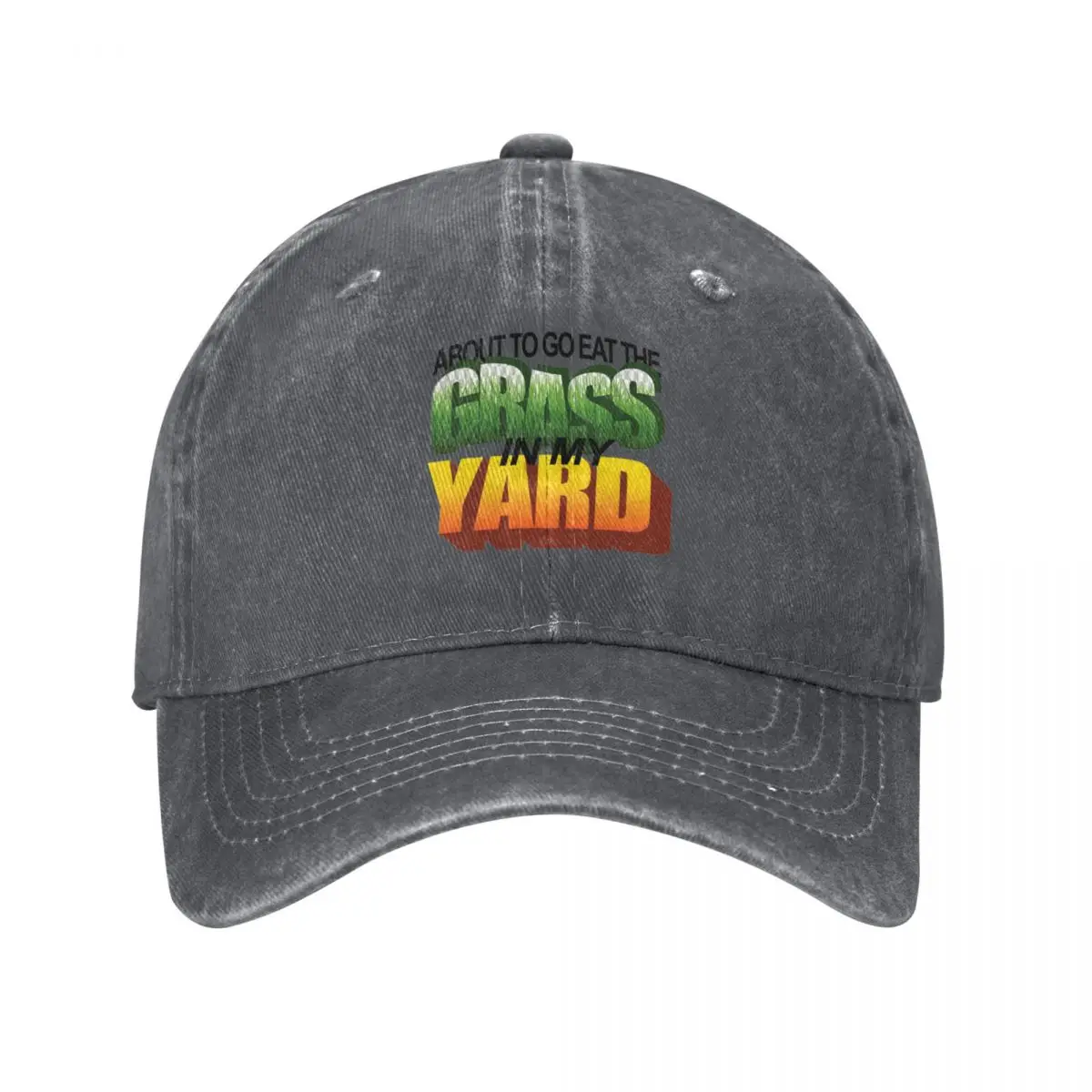 About To Eat the Grass in My Yard WordArt Baseball Cap hiking hat Fashion Beach funny hat Kids Hat Women's Hats 2025 Men's