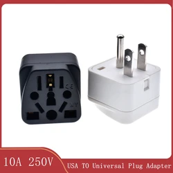 US Adapter wtyczki podróżnej ue/UK/AU/in/CN/JP/azja/włochy/brazylia do USA (typ B), 3 Prong uziemione USA Wall Plug international