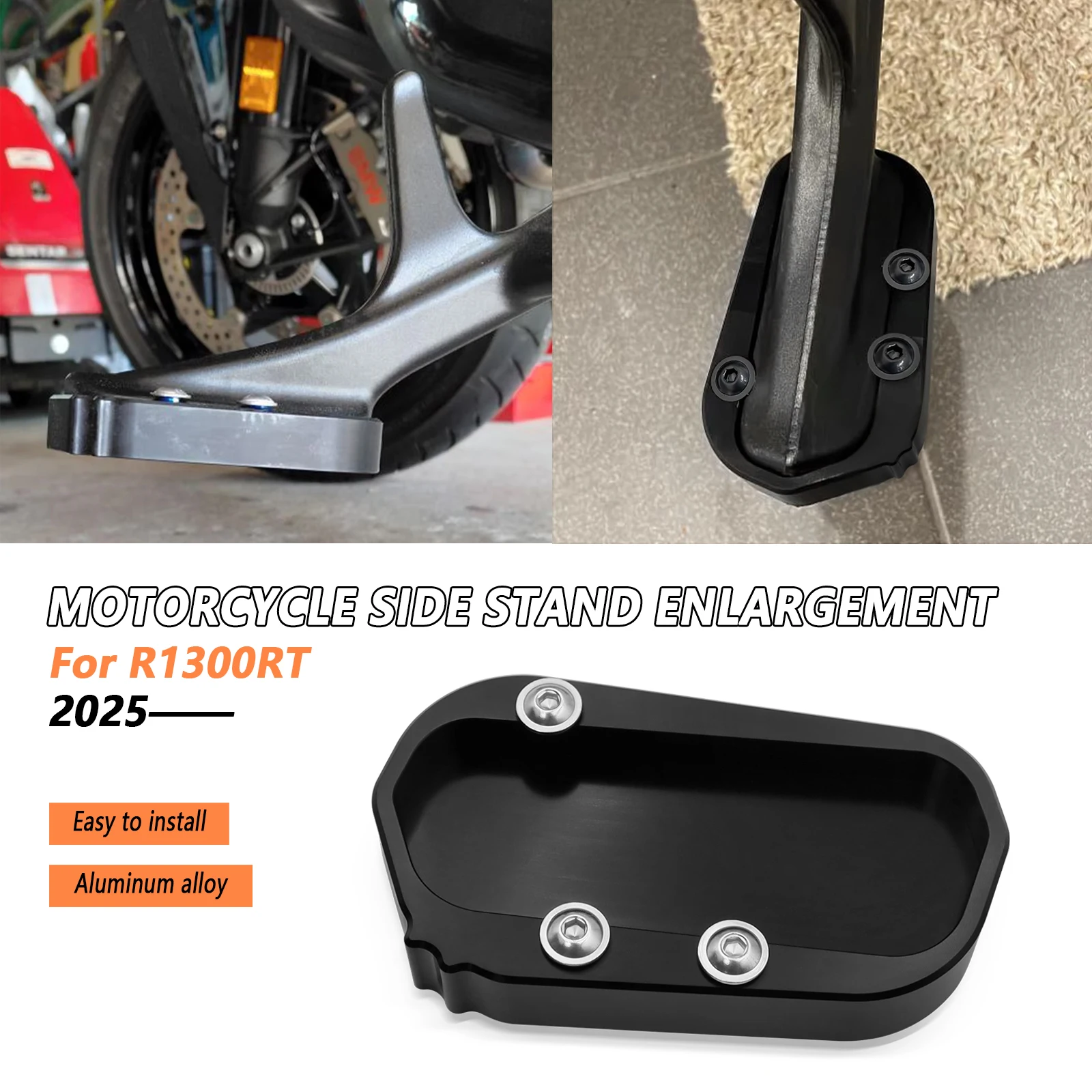 For BMW R1300 RT R 1300 RT R 1300RT Side Stand Enlargement Motorcycle Accessories Aluminum Extension Kickstand Pad R1300RT 2025