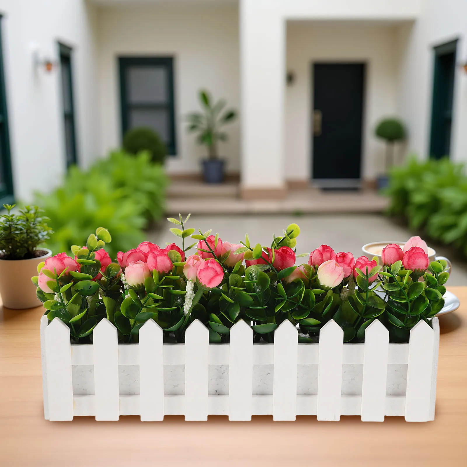 

Outdoor Faux Flowers Weatherproof Artificial Plants for Garden Porch Balcony Easy Installation Long Lasting