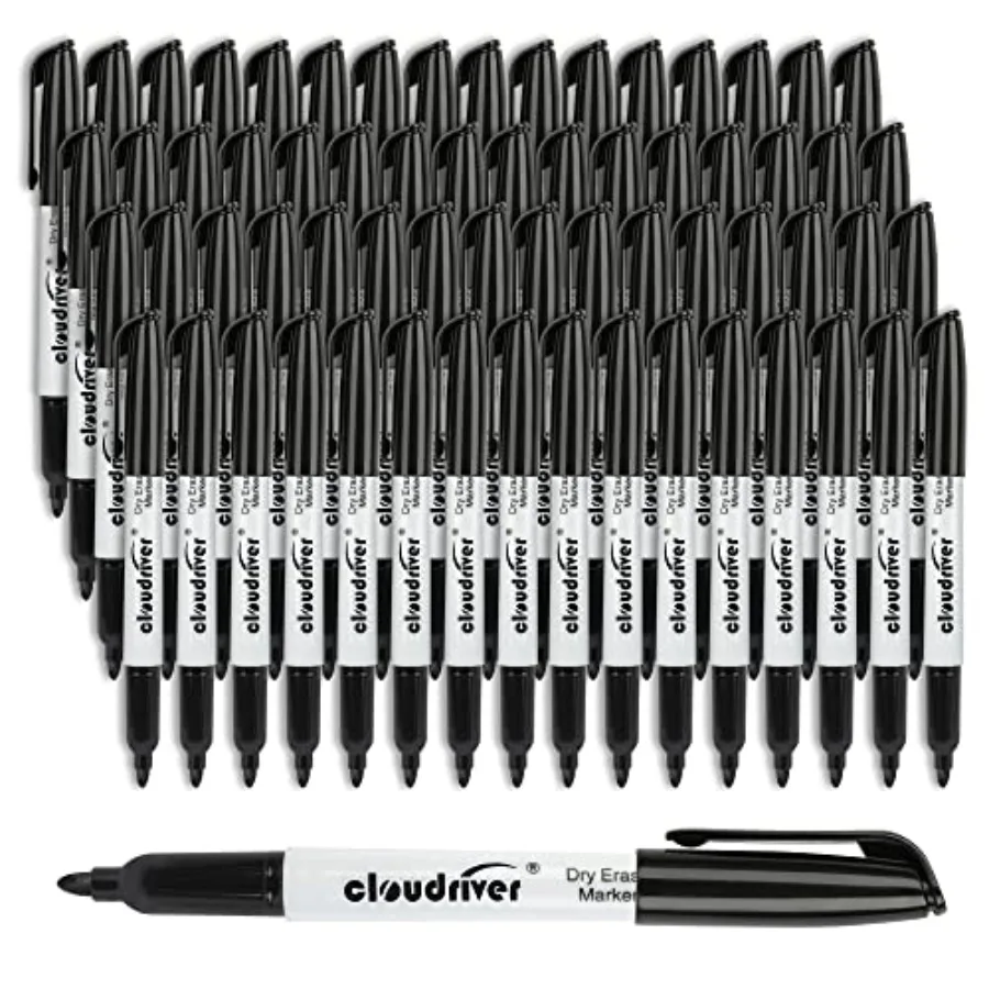 

Dry Erase Markers 128 Pack, Black Whiteboard Markers, Fine Tip, Low Odor, Bulk Dry Erase Marker For Office, home and School pli