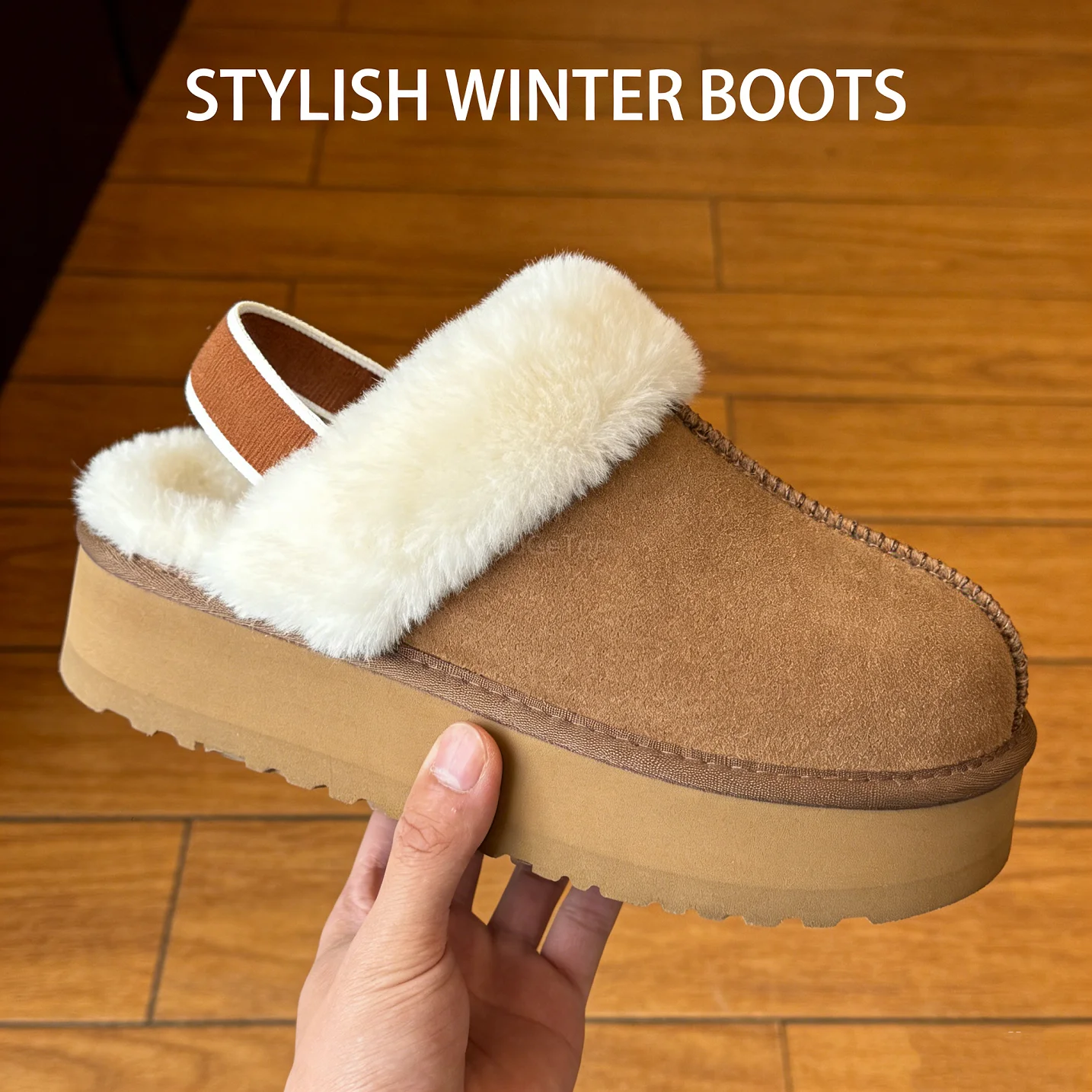 أحذية شتوية أصلية فاخرة من العلامة التجارية الفيلكرو أحذية كاحل قطيفة للنساء أحذية قطنية دافئة سهلة الارتداء بتصميم أسترالي أحذية بمقدمة مستديرة #2
