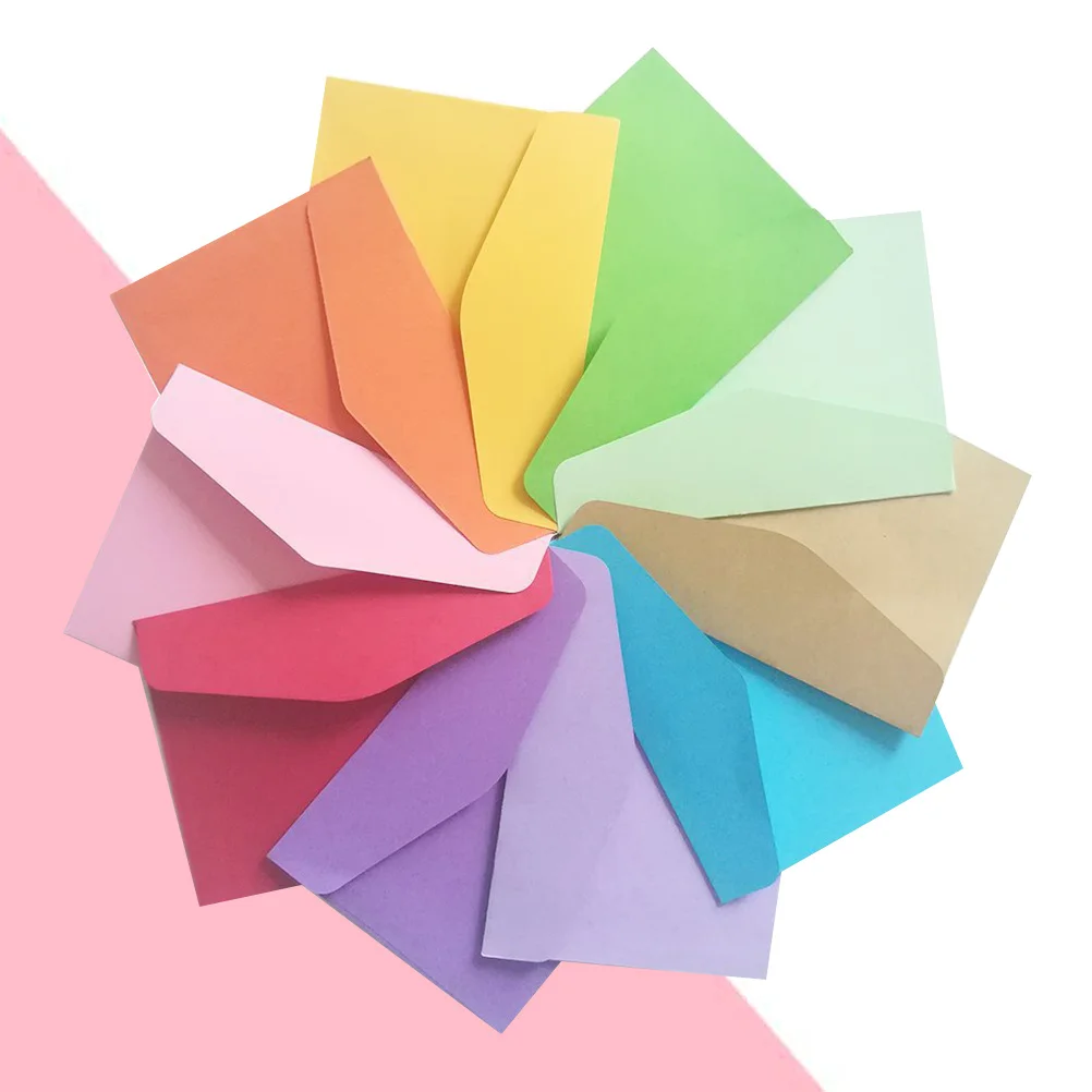 30Pcs Membership Card Storage Bag Mini Envelopes Bright Colors Bank Envelopes Cards Holder for Gift Personalization