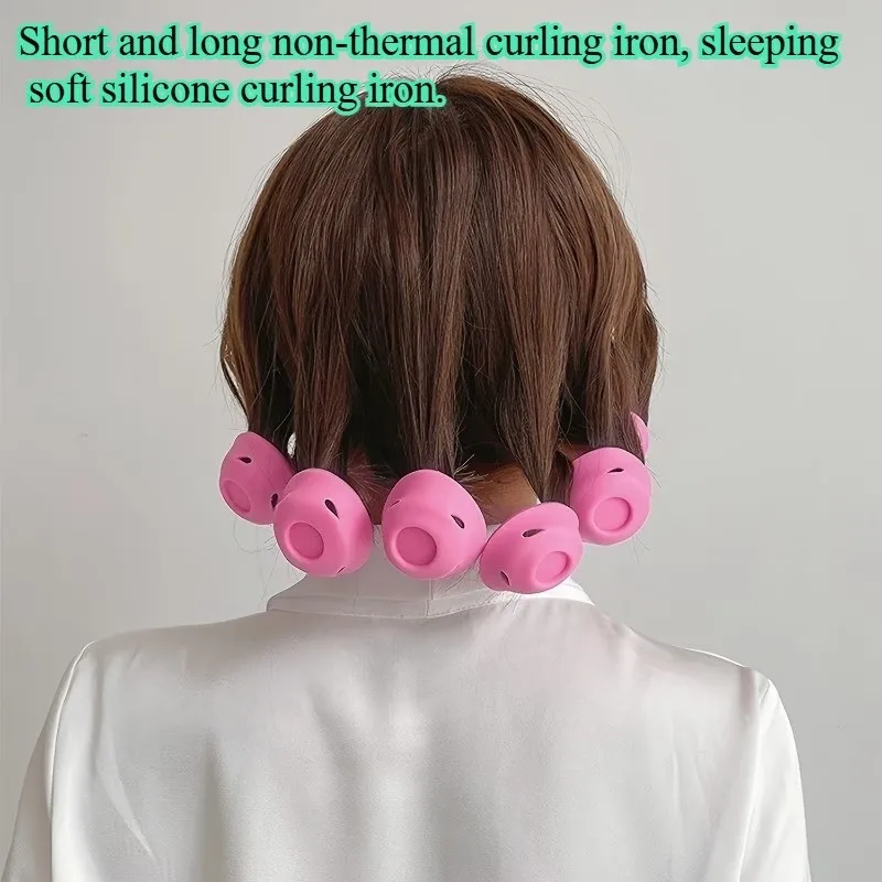 

6pcs Soft No-Heat Hair Curlers – Sleep-In Curlers, Suitable for All Types, Gentle Hold