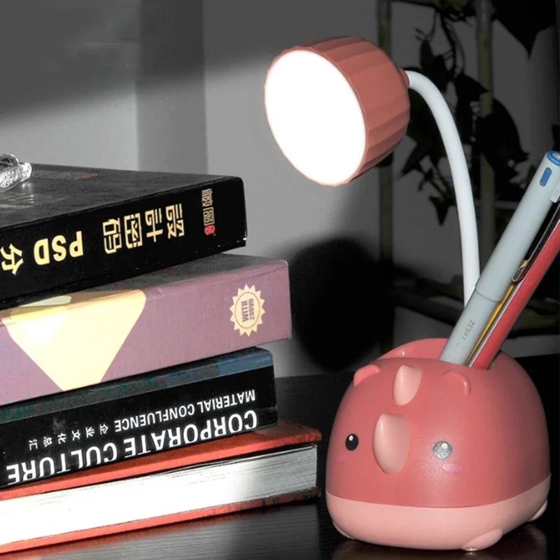 Rhino-shape LED Desk Light Cartoon Night Lamp For Children's Gift Study Reading Bedroom Bedside Eye Protection Table Lamp