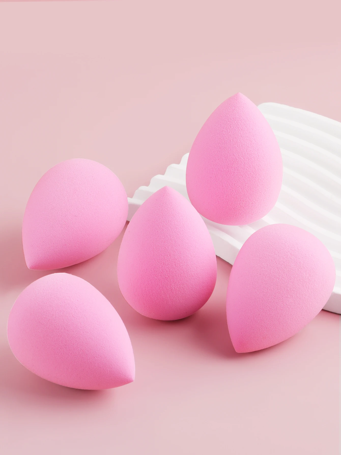 5 pçs grande ovo de maquiagem super macio e delicado maquiagem esponja pó puff maquiagem bb ovo não é fácil de comer pó molhado e seco dupla utilização