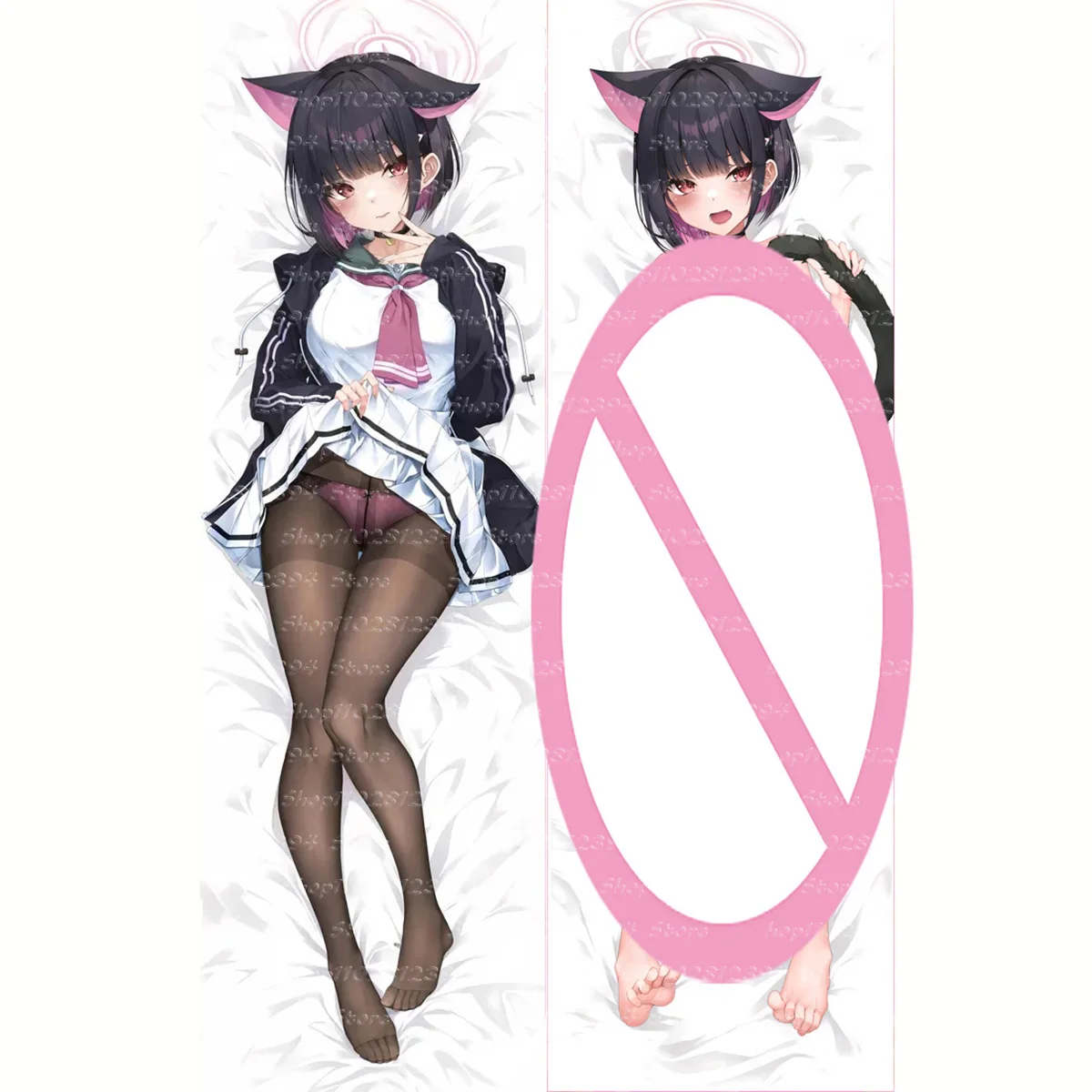 Anime Blue Archive Kyōyama Kazusa Sexy Dakimakura Hing Body Case Cosplay Otaku Pillow Cushion Cover Bedding