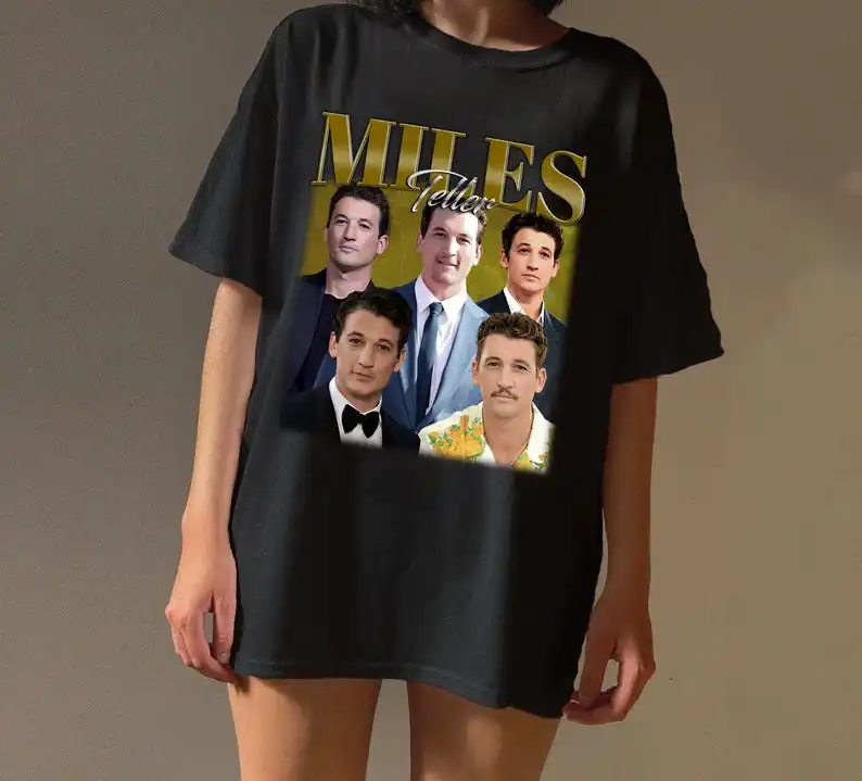 Miles Teller  T-Shirt, Miles Teller Retro Shirt, Miles Teller Fan Gift, Vintage 90s Shirt, Bootleg Shirt, Unisex TShirt