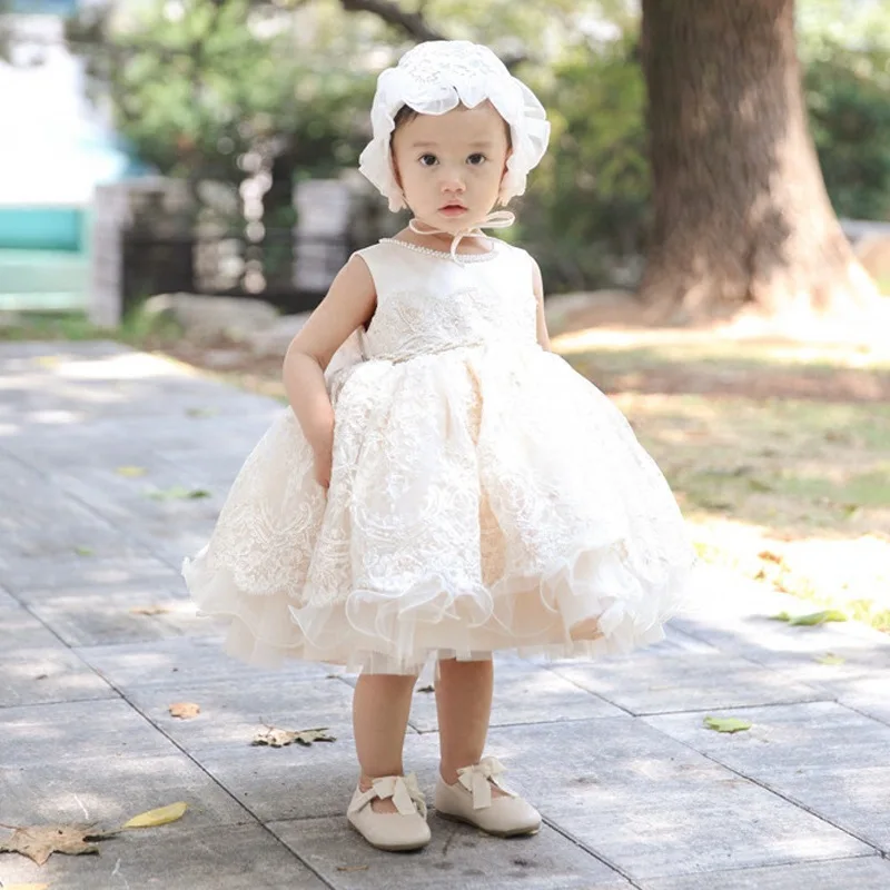

Baby Girl Dress Baptism White Wedding Baby Dress 1st Birthday Party Dress Infant Girl Princess Dress Prom Formal Ball Gown