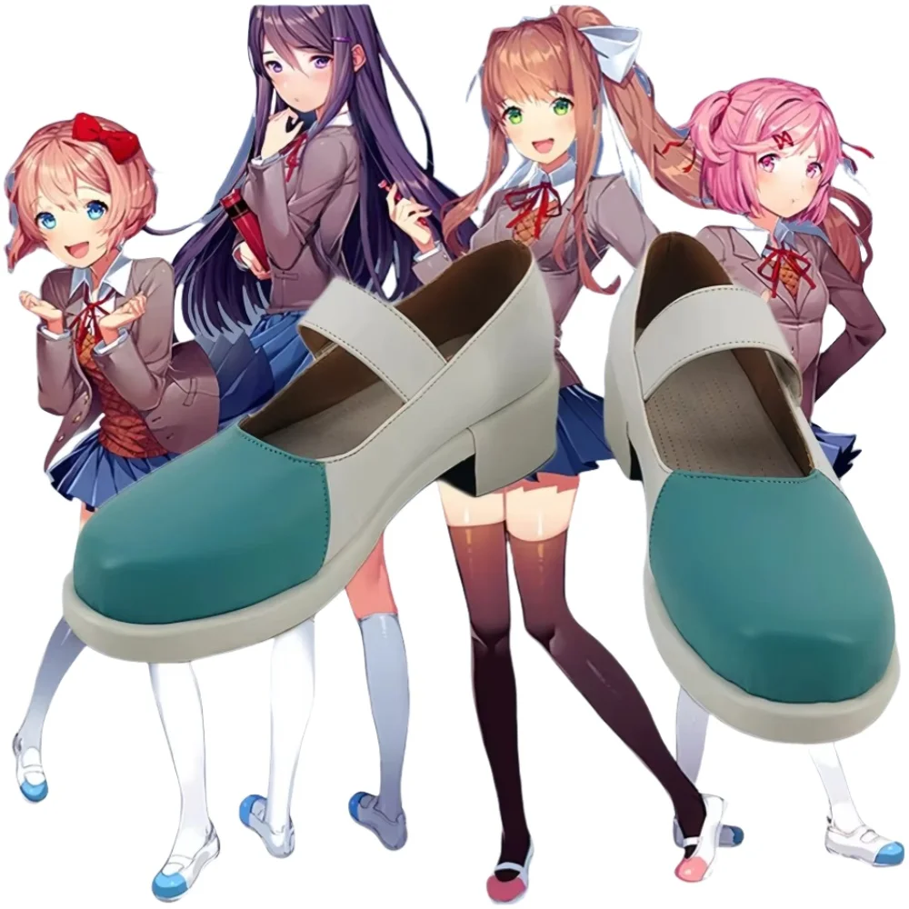 Anime Natsuki Yuri Sayori Doki Doki Literature Club Cosplay Monika Shoes