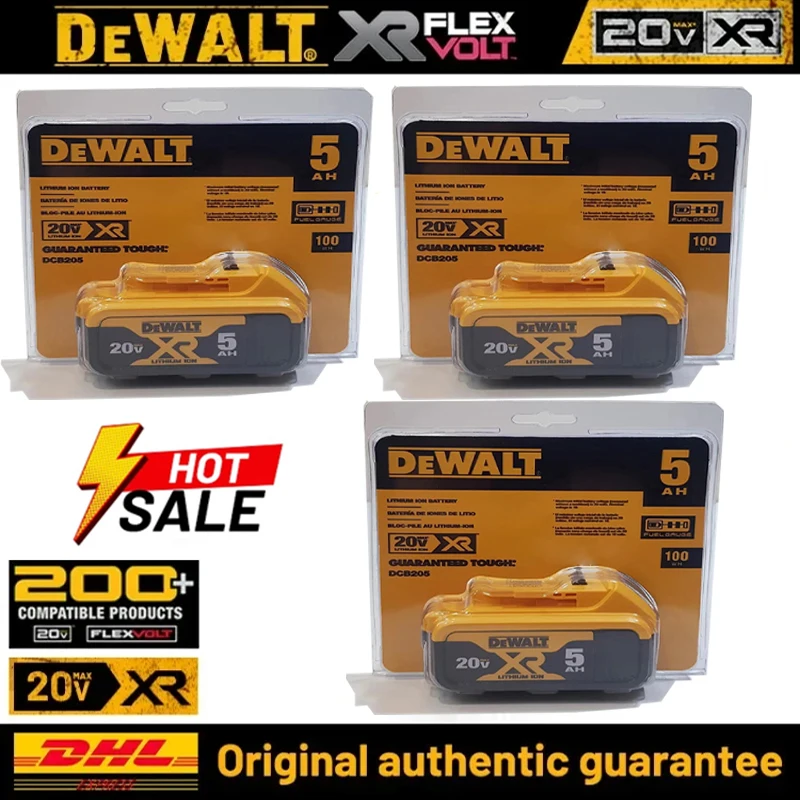 

DCB200 Original Dewalt 20V DCB606 5000mAh 20V MAX Li-ion Battery DCB609 DCB205 DCB204 DCB206 DCB209 DCB182 Power Tool Battery