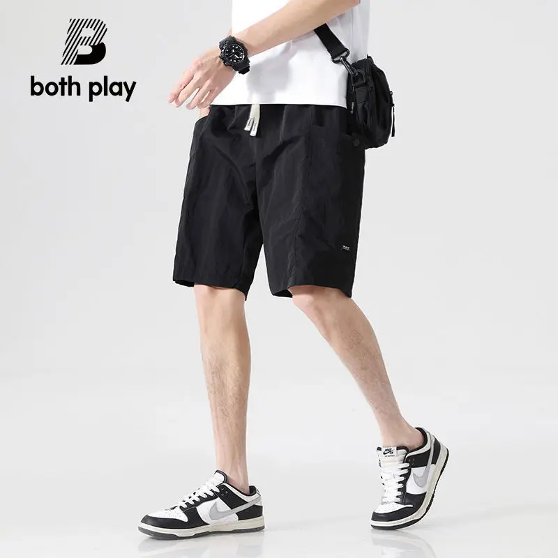 

Новые летние шорты, мужская одежда, летняя повседневная спортивная рабочая одежда из ледяного шелка, брюки среднего размера с пятью точками