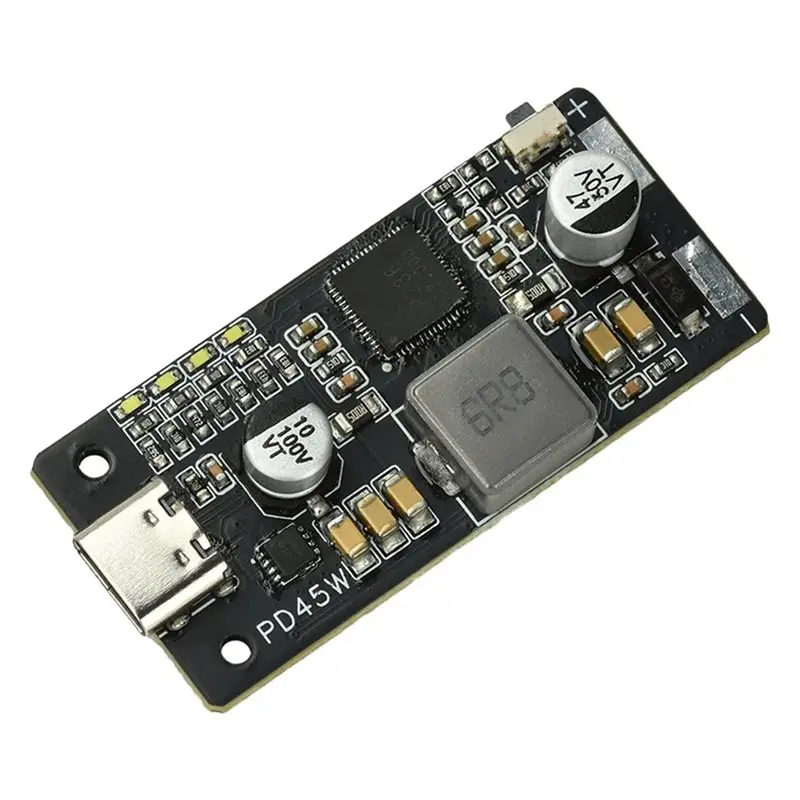 B27B 2Pcs 2-6S PD 45W Lithium Battery Discharge Module 2S 3S 4S 5S 6S For Li-/Lifepo4 Batteries TYPE-C USB
