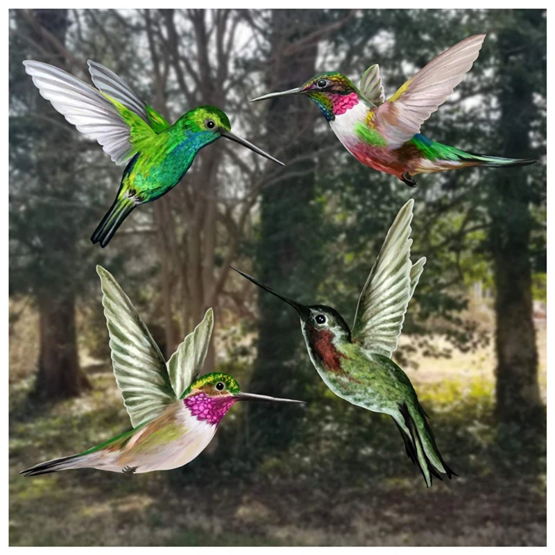 4pcs/set Waterproof Bird Stickers For Cars, SUVs, Pickups, Laptops, And Walls - Decorate Your Vehicle With Adorable Birds view 4