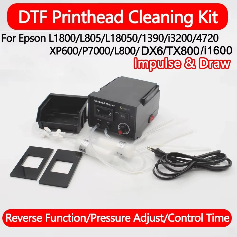 DX6 XP600 I3200 TX800 5113 Print Head Print Head Cleaner Machine for Epson DTF UV Ink Cleaning Kit Printhead Washing Tool