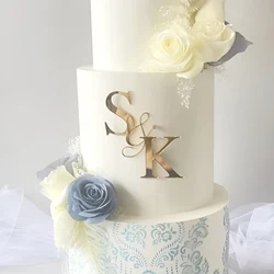 Topper De Bolo De Acrílico Personalizado, Topper Do Bolo De Casamento, Topper De Bolo Inicial Personalizado, Decorações com Casamento Noivado