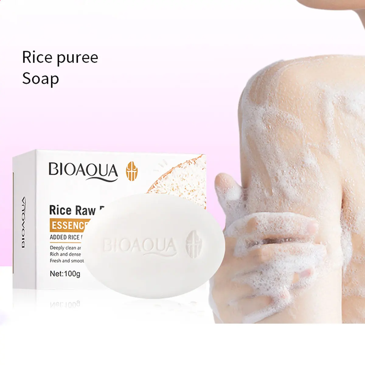 صابون الأرز الأصلي للتنظيف العميق، ترطيب مغذي لتنظيف الوجه، صابون منعش للتحكم في الزيوت، غسول الوجه، صابون اليد #1