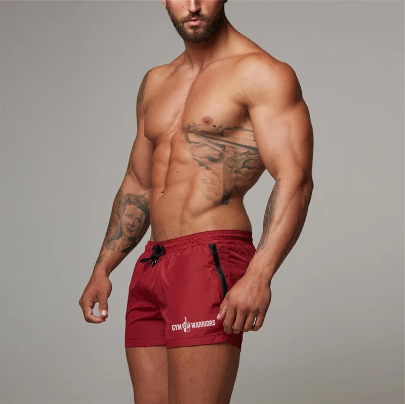 Gym Fitness Breathable Quick Dry Shorts Summer Bodybuilding Jogging Beach Short Pants Mens Basketball Training Casual Shorts