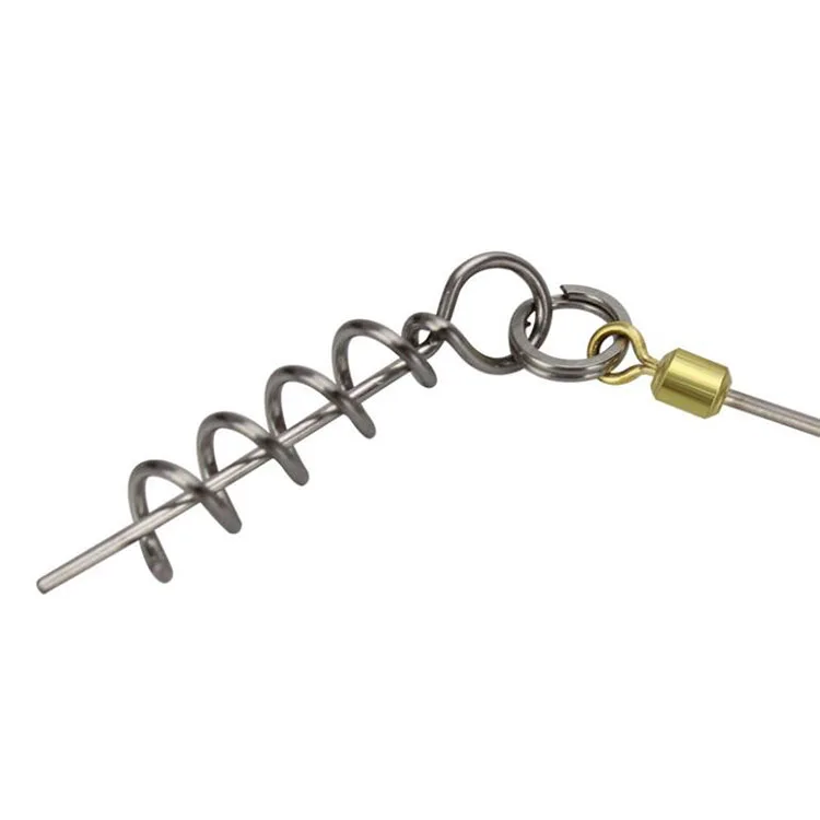 Waterboy S/M/L Fish Screw Rig Kit Double Fishing Treble Hooks W/ Pike Center Pin Shad Belly Stingers  Shallow-Rigging Soft Lure