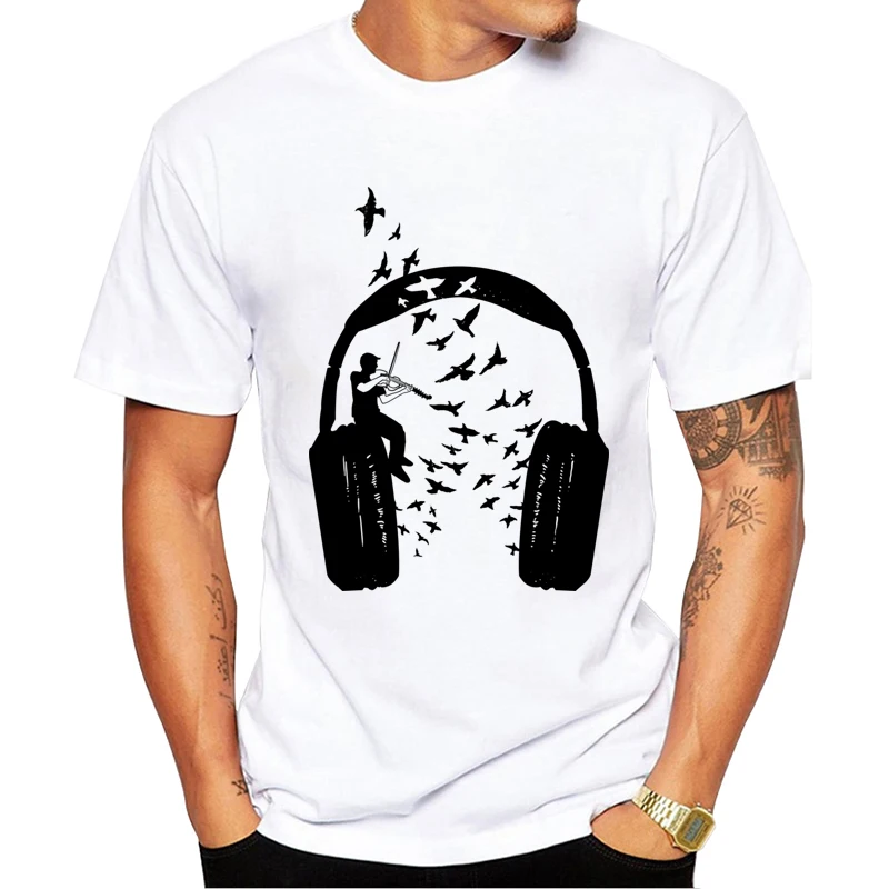 TEEHUB Short Sleeve Viola Damore Men T-Shirt Hipster Headphone Printed Tshirts Fashion t shirts Cool Essential Tee