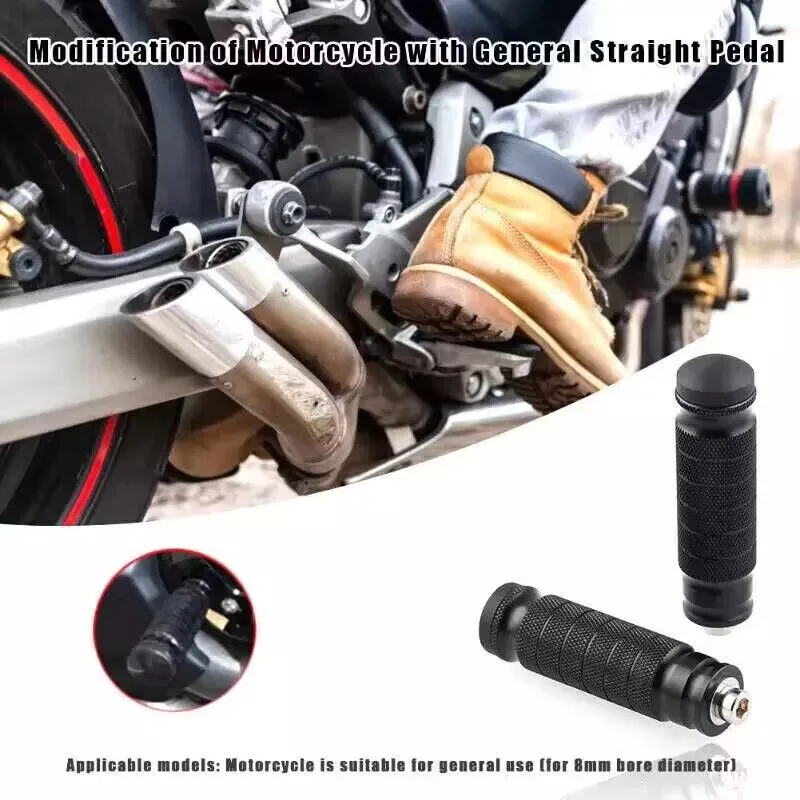 2x CNC Universal Racing Motorcycle Footrest Foot Pegs Pedal Foot Rear Set Black