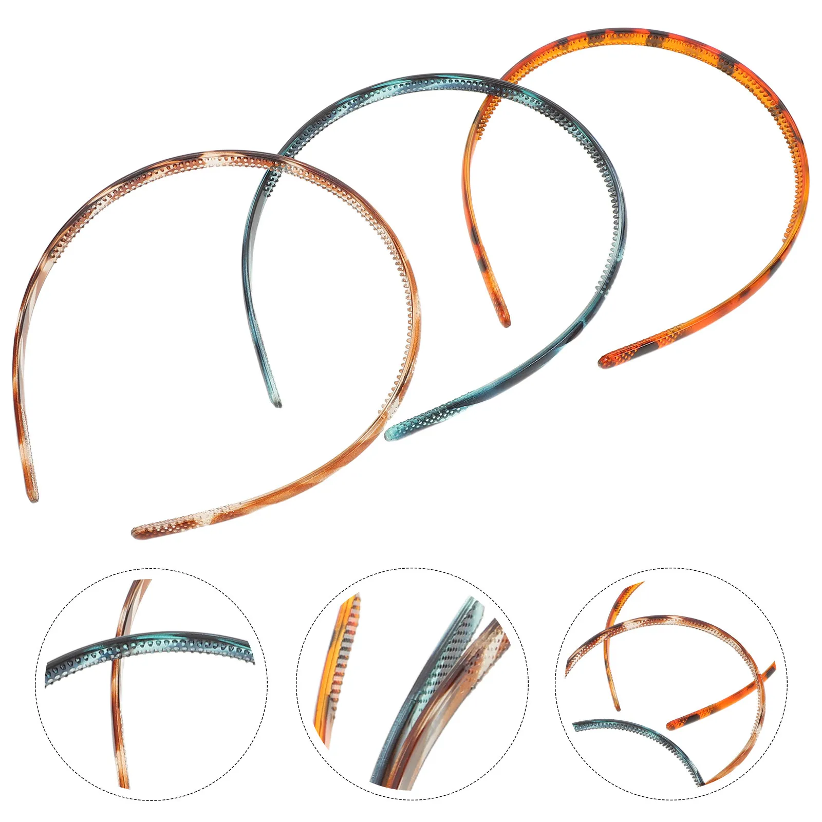 

9Pcs Facial Cleansing Spa Headbands Plastic Non-Slip Teeth Hairbands for Makeup Washing Face Hair Accessories Women Girls