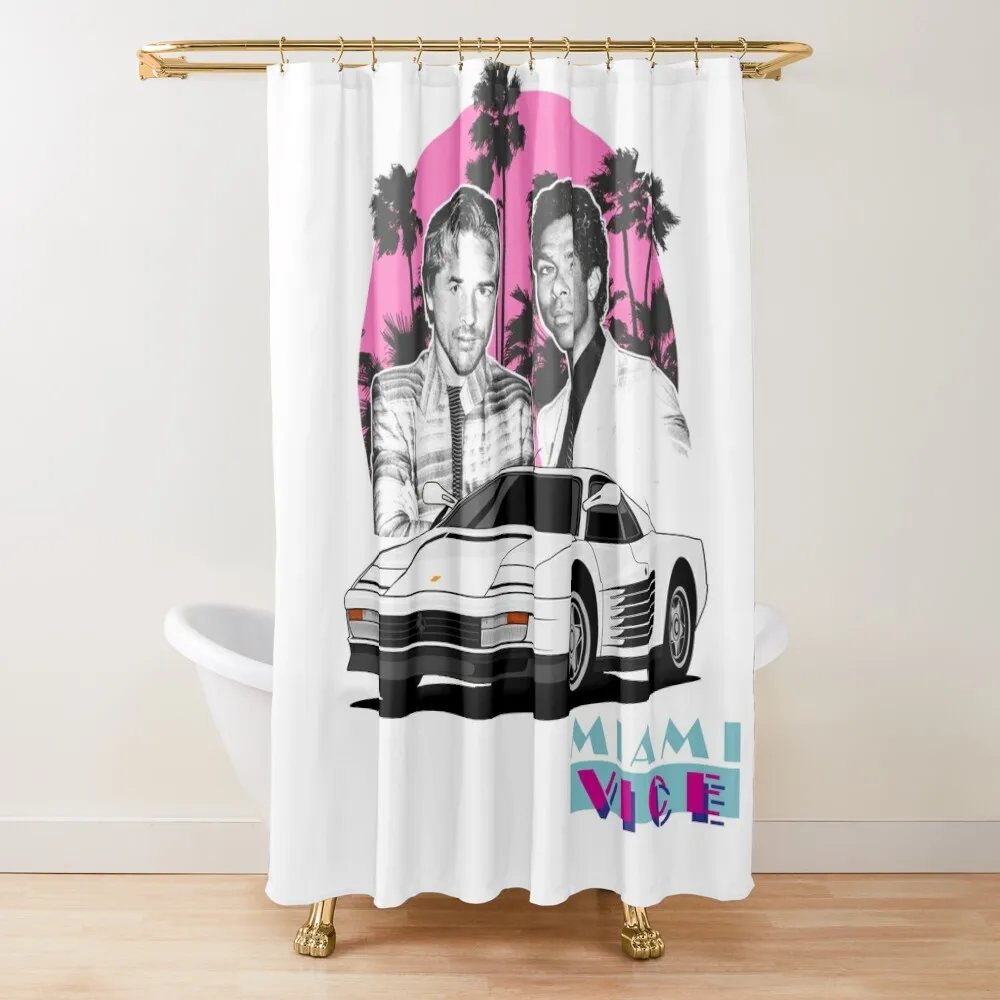 

Miami Vice - Purple edition Shower Curtain Bathroom Accessory Waterproof Shower And Anti-Mold Bathtub Curtain