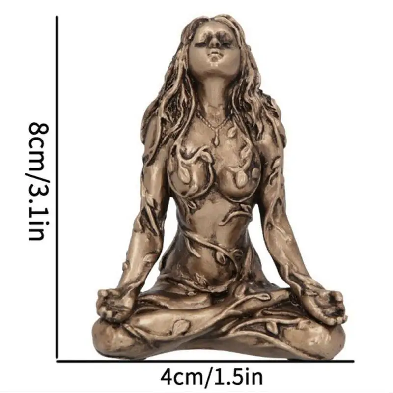 Mother Earth Statue Gaia Goddess Resin Sculpture Crafts Garden Ornaments Gifts Home Desktop Decoration