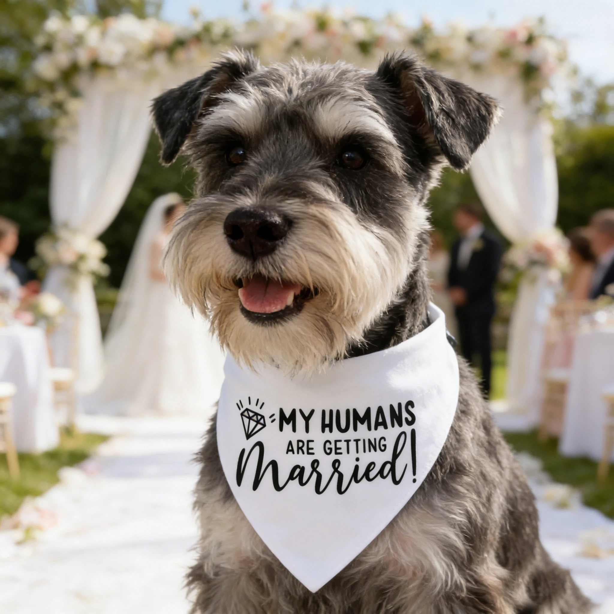 Sucado Hunde- und Katzen-Hochzeitskostüm-Halsband, Geeignet für Partys, Verstellbares Hunde-Bandana mit Schnellverschluss und D-Ring – Detail 12