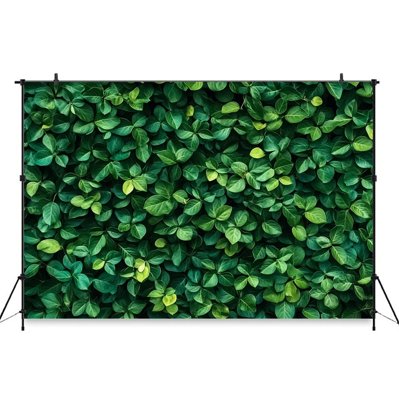 Mocsicka Green Leaf Wall Natural Photography Backdrop Plant Texture Fresh Foliage Background Newborn Portrait Studio Photoshoots