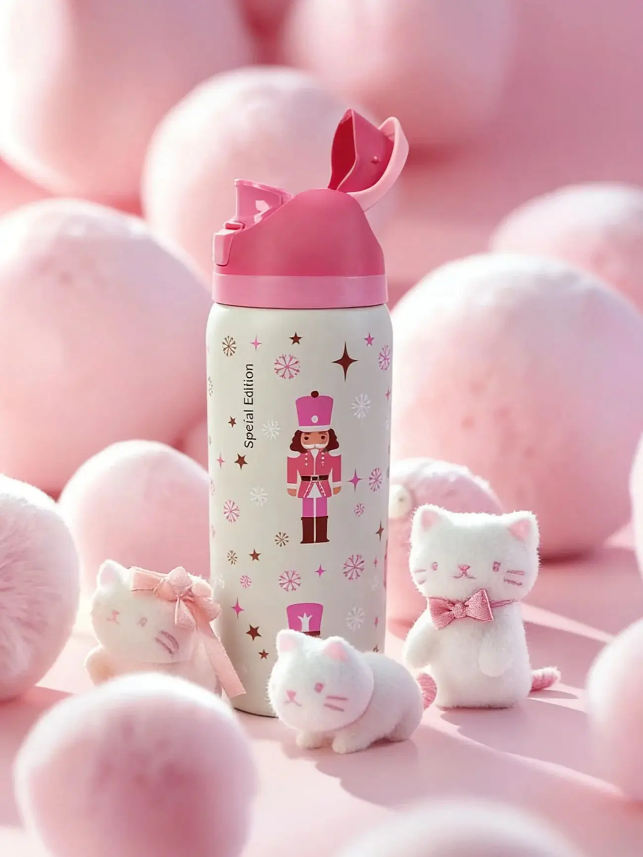 Owalaa cute pattern 32oz/945ml stainless steel insulated water bottle with straw,for daily sports outdoor,perfect gift 5