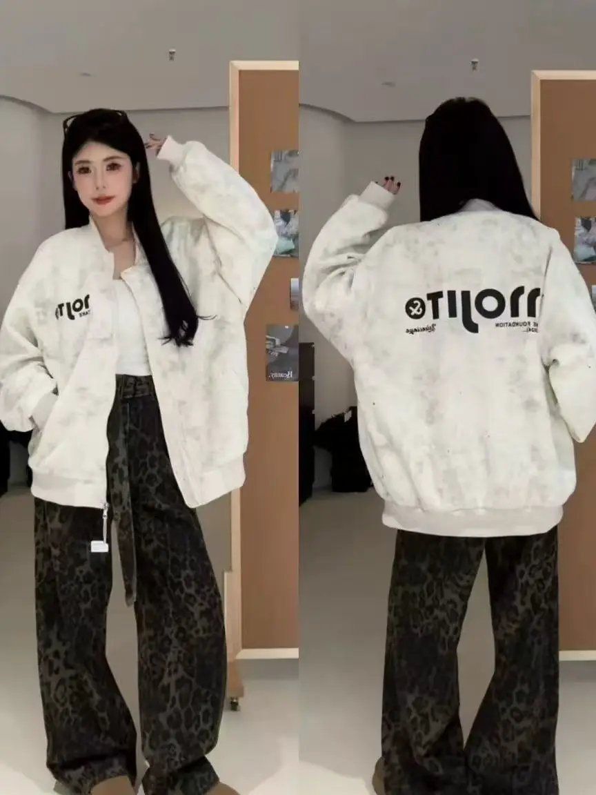 

Long Jackets Women Functional Fashionable Autumn/Winter Buttoned Striped Mid-Length White Simple Couple Pure Comfortable Y2K