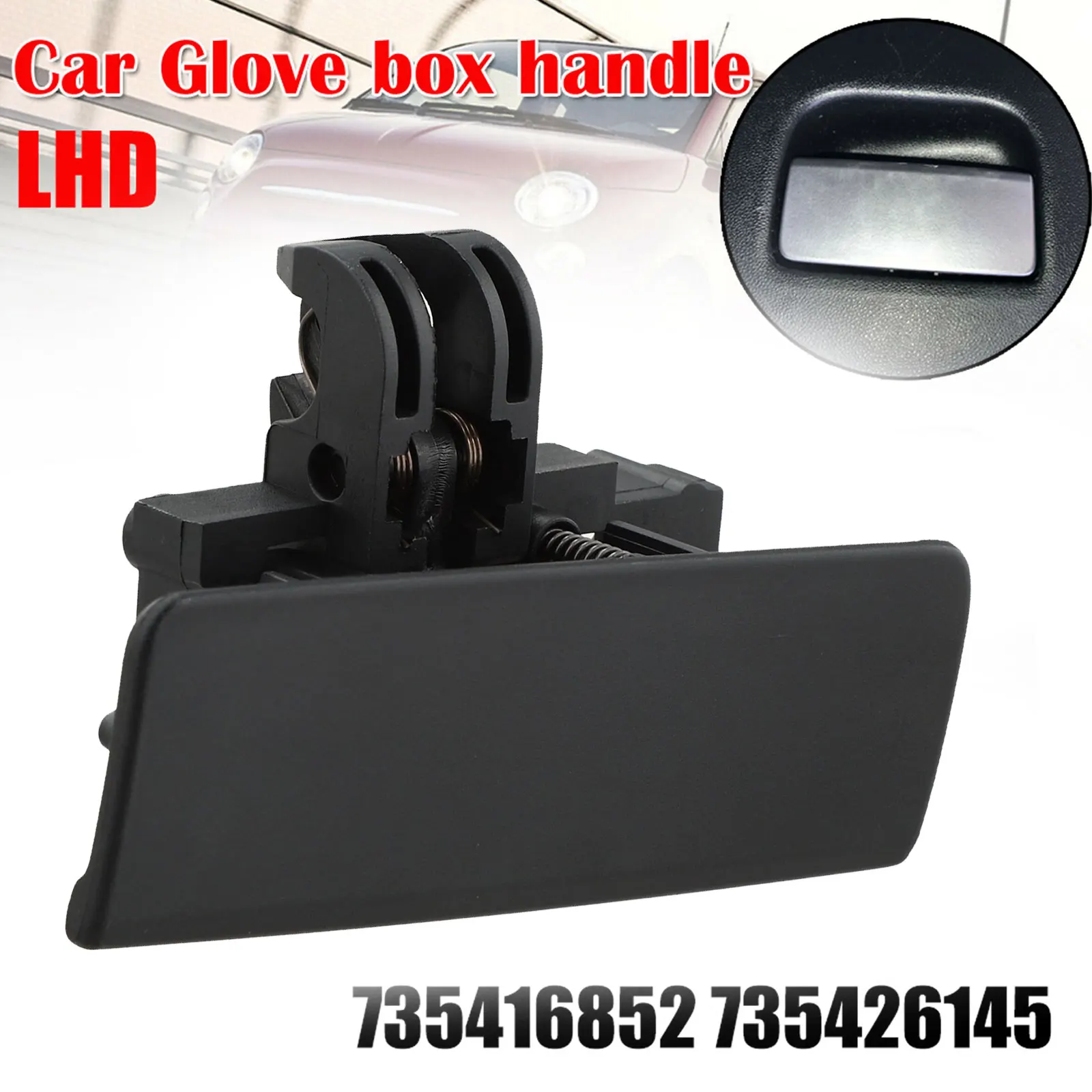 Automotive Glove Box Parts Car Accessory Catch Lock Fits Specific Models Non-deformable Structure OEM Number 735416852
